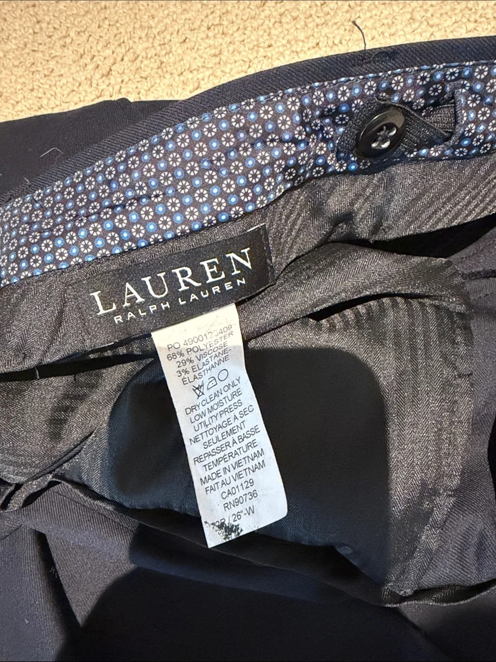 Ralph Lauren Boy’s Navy Dress Trousers